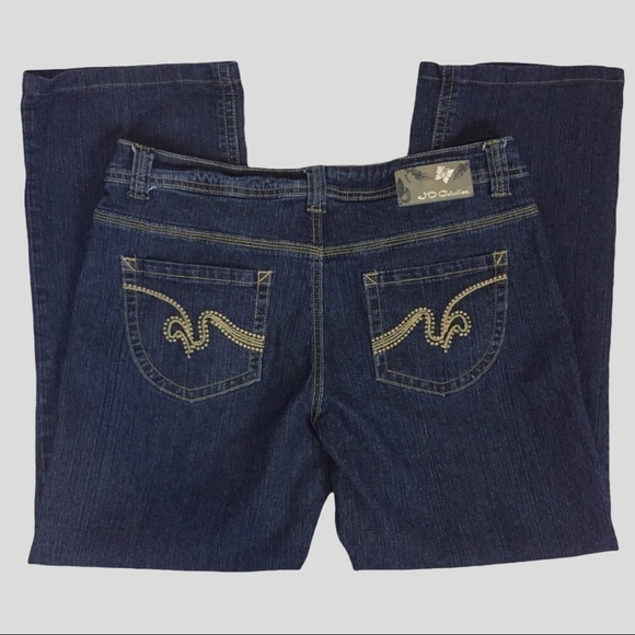 JD Collection Jeans Womens 33 Short Dark Wash Bootcut Mid Rise *Altered* - Picture 2 of 12